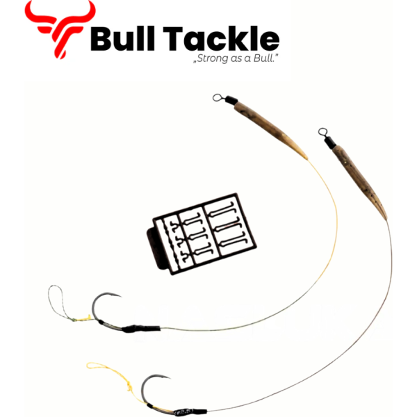 Bull Tackle Blow Back Combi Rig 40lb Camotex Semi Stiff X 2 Előkötött Horog  8#-1035