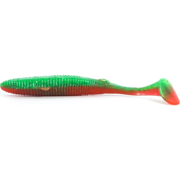 Bull Tackle Laposfarkú Gumihal 130mm 13g Zöld-Piros SSR02