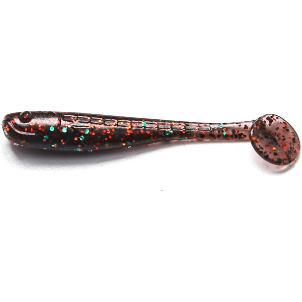 Bull Tackle Laposfarkú Gumihal Fekete-Piros 50mm 1g-WD07