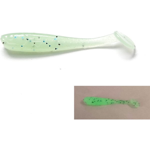 Bull Tackle Laposfarkú Gumihal Foszforeszkáló 50mm 1g-WD07