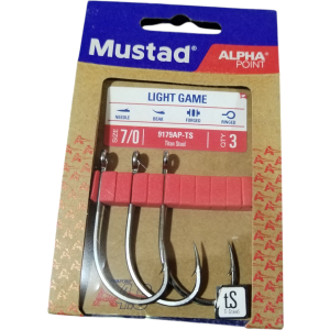Mustad Light Game Titan Steel horog 7/0 3 db