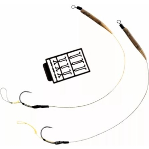 Bull Tackle Blow Back Combi Rig 40lb Camotex Semi Stiff X 2 Előkötött Horog 4#-1035